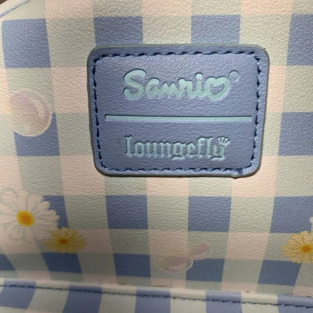 Loungefly Mini Backpack Sanrio Cinnamoroll Daisy Gingham Light Up Keychain READ